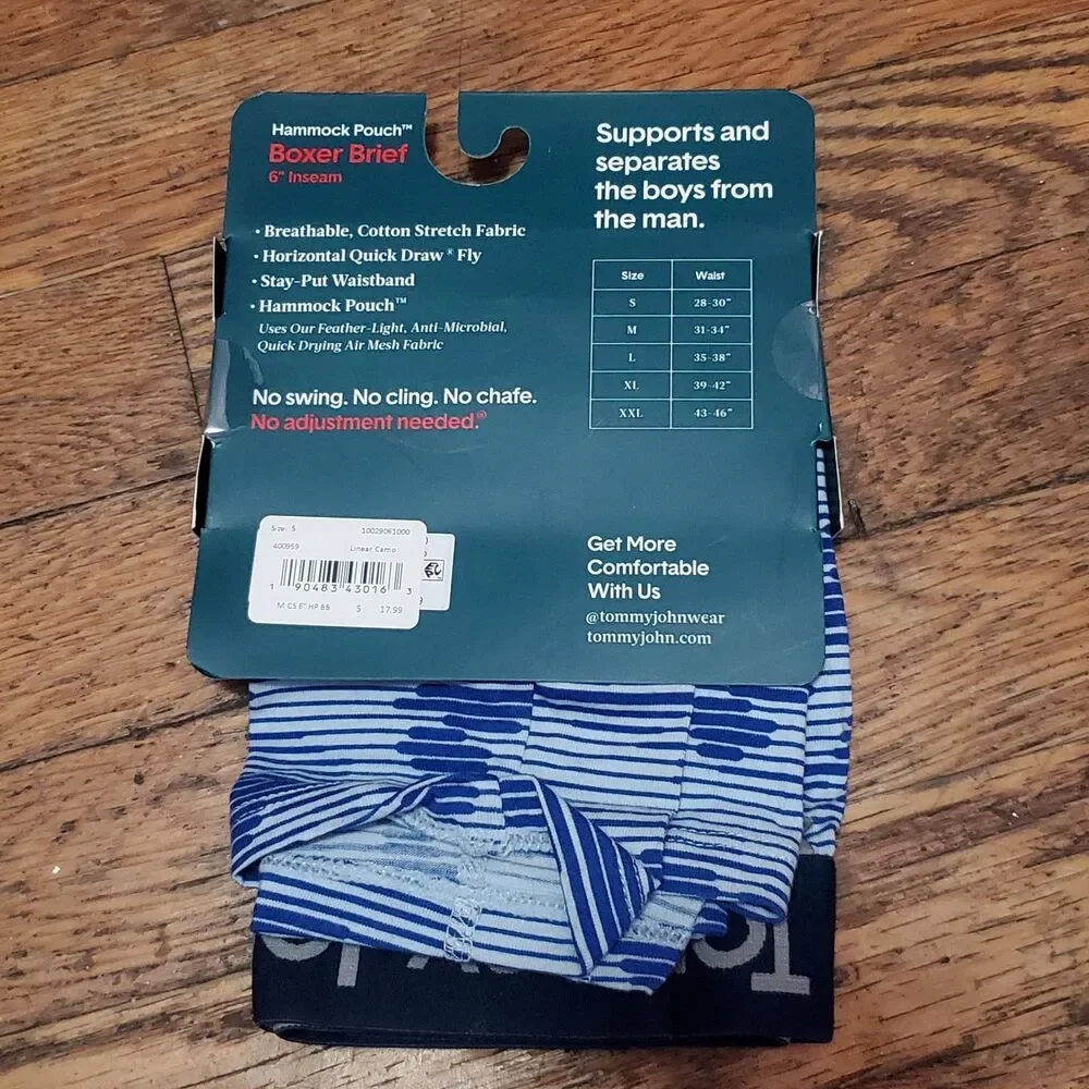 Tommy John Hammock Pouch Cotton Stretch Boxer Brief small $17.99